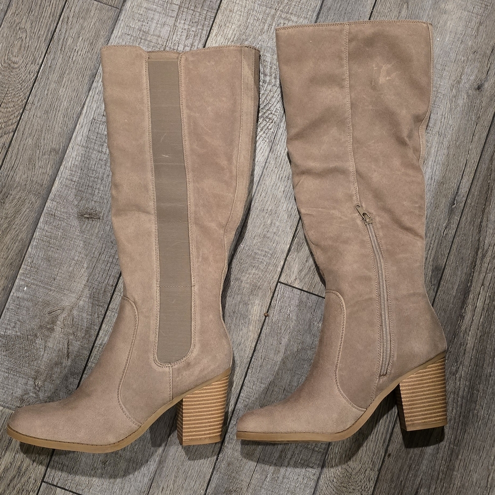 Sugar Willetta Tan Heeled Boots